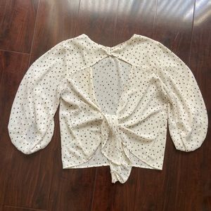 Cream sheer blouse